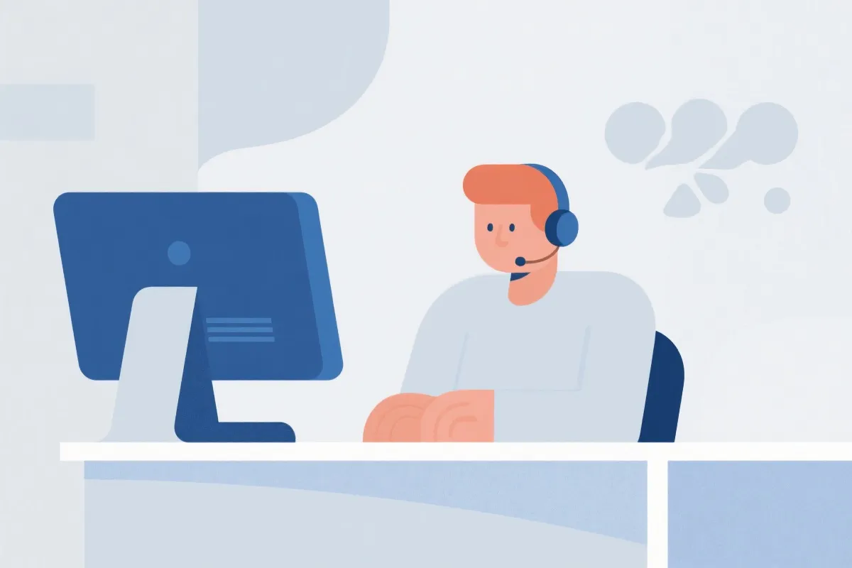 客服与支持插画